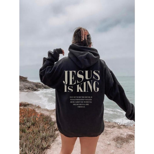 Jesus is king sweatshirt Jesus hoodie  Christian merch clothes streetwear Gospel T-shirt | InkThreadWorks.com