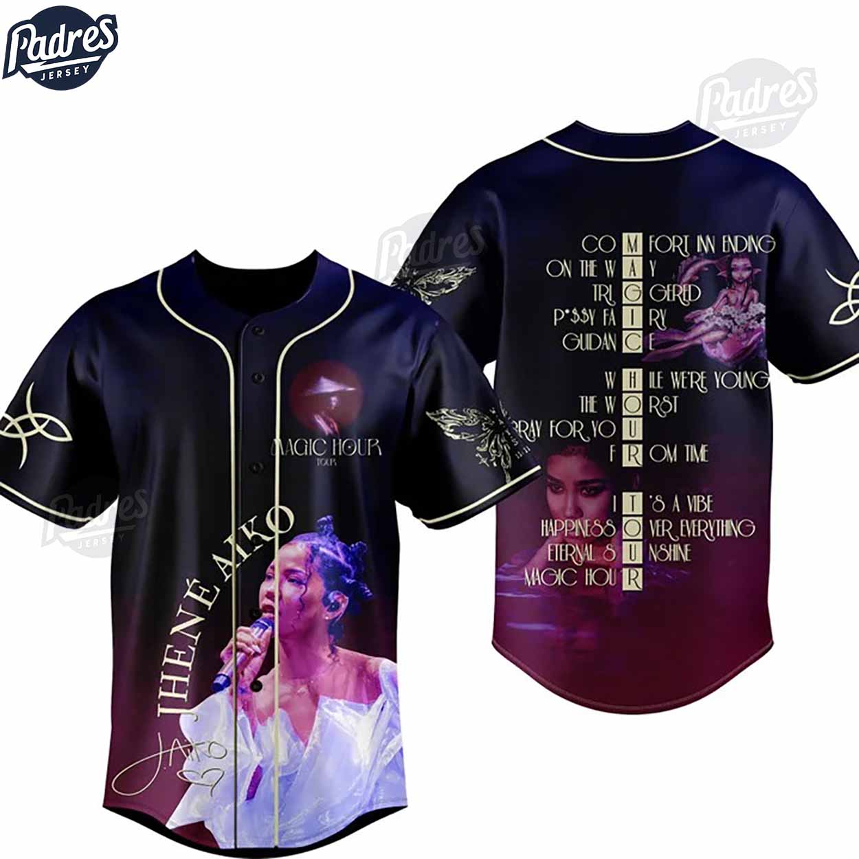 Jhene Aiko Magic Hour Tour Custom Baseball Jersey - Padres Jersey Oasis: Elevate Your Baseball Style Game