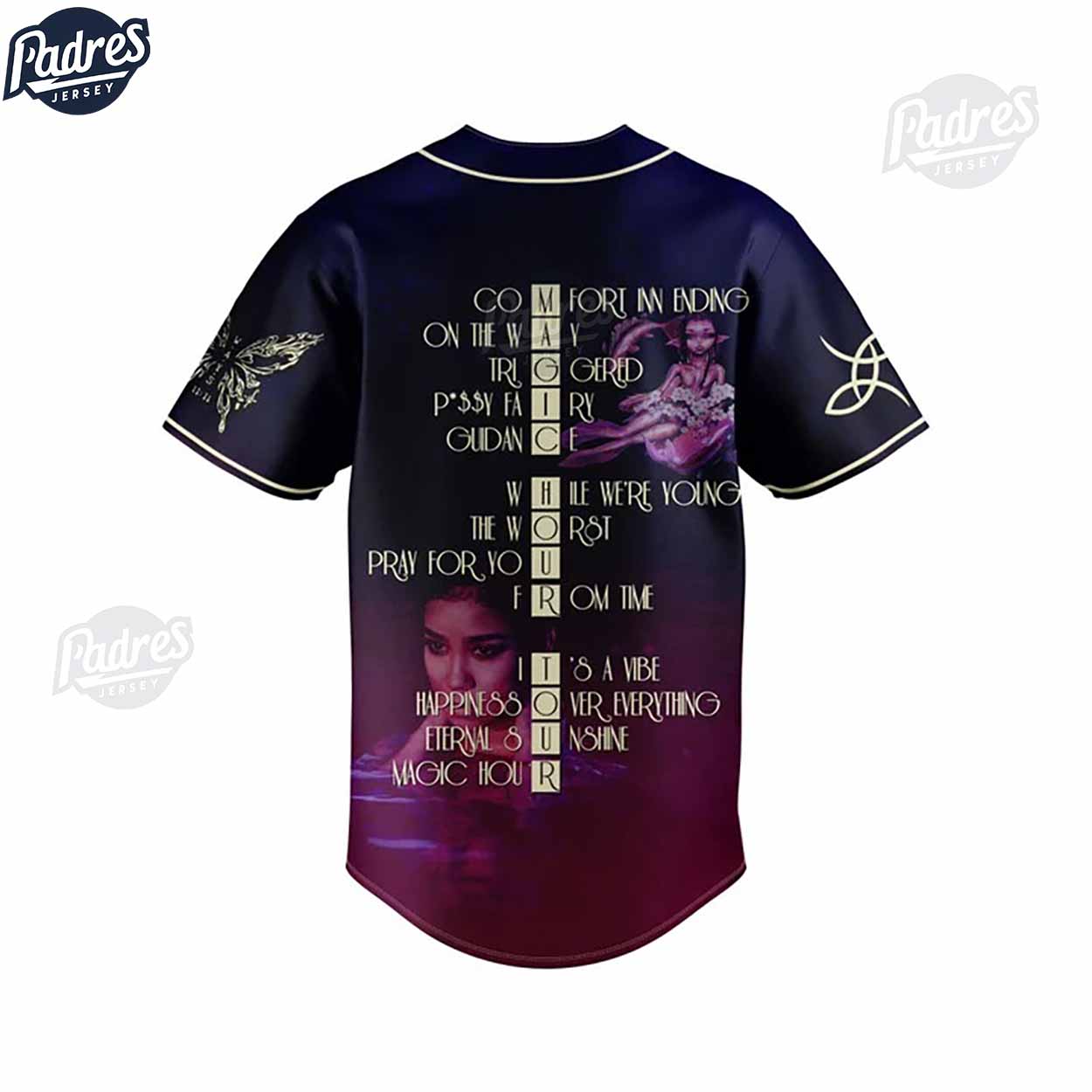 Jhene Aiko Magic Hour Tour Custom Baseball Jersey - Padres Jersey Oasis: Elevate Your Baseball Style Game