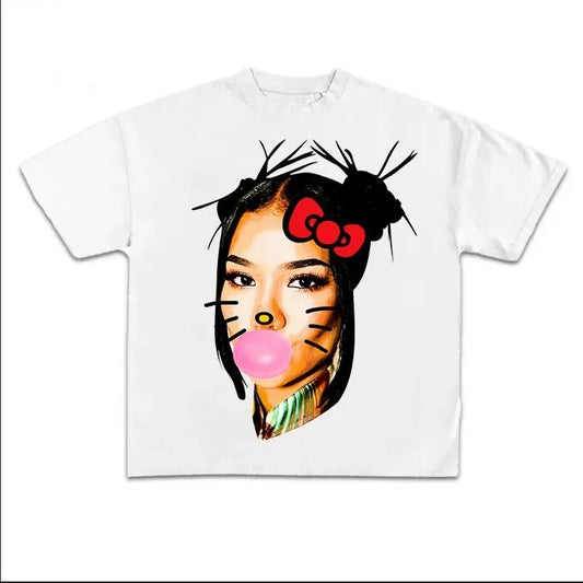 Jhene BUBBLE GUM  Rap Shirt Classic Cotton Top