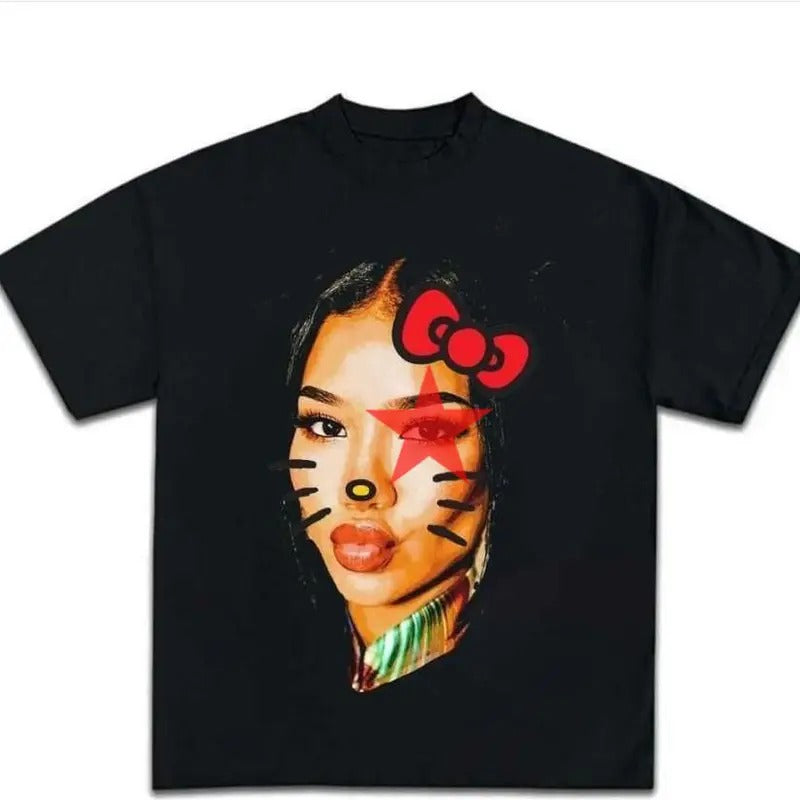Jhene Kitty Red Big Face T-shirt, Rap Hip Hop Tee Hoodie, Sweatshirt | InkThreadWorks.com