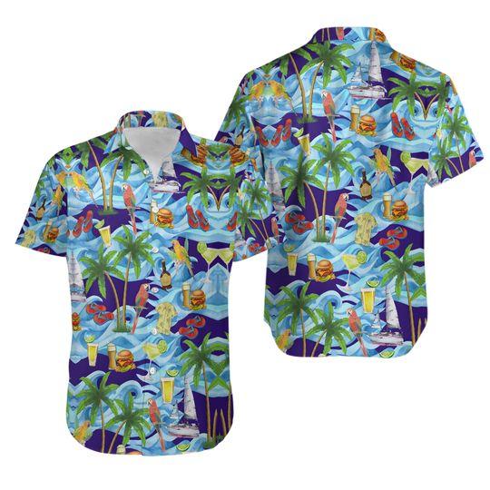 Jimmy buffett inspired hawaiian shirt gift for family and friend 2710660