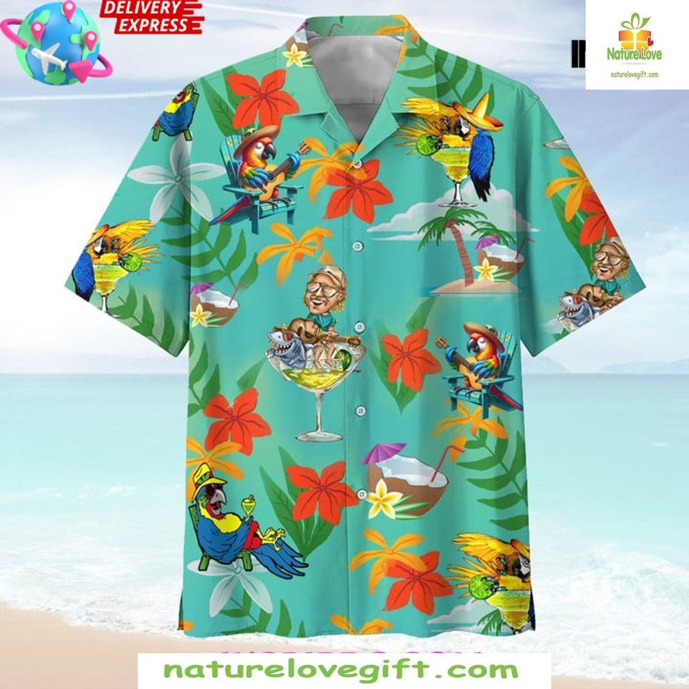 Jimmy Buffett Hawaiian Shirt Summertimer Tropical Print