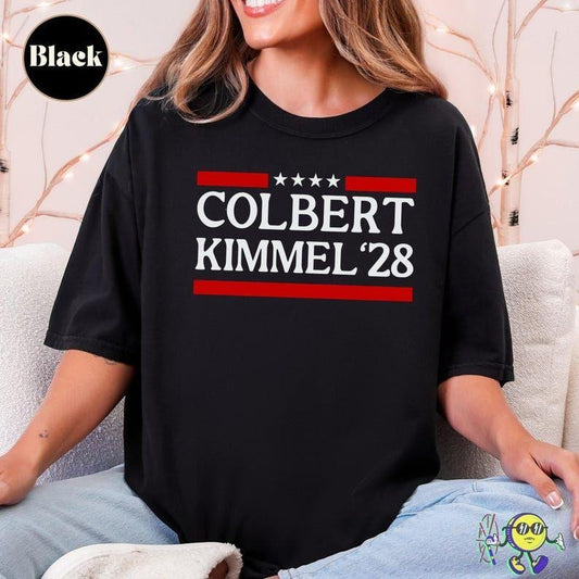 Jimmy Kimmel T-shirt, Colbert Kimmel 2028 sweatshirt, Protect Late Night TV, Defend Free Speech Tee for Liberals Hoodie