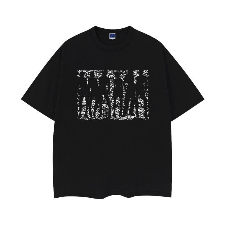 JoJo's Bizarre Adventure "Hero's Silhouette" Heavyweight Vintage Tee 100% Cotton OVERSIZED Anime T-shirt Menswear Top printed shirts vintage t-shirts Casual Streetwear Black Baggy Crewneck Crew Necks Tshirt Tropical