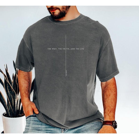 John 14 6 Shirt, Yeshua T Shirt, Jesus is King Merch sweatshirt, The Way the Truth the Life hoodie, Jesus Shirt, Mens...