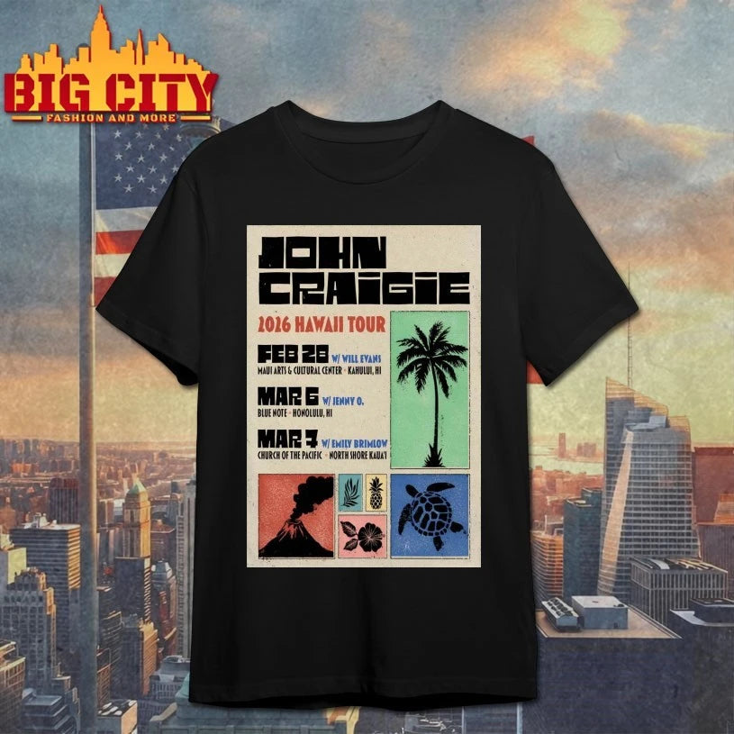 John Craigie 2026 Hawaii Shows Poster t-shirt