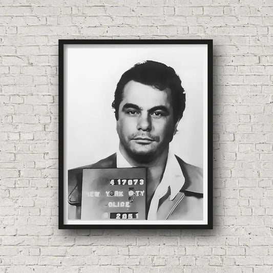 John Gotti The Teflon Don Mugshot, Famous Mugshots, Mafia Print, Man Cave Wall Art, John Gotti Print, Museum Quality Print