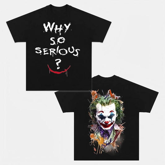 Joker Why So Serious T-Shirt Trending Movie T shirt Vintage 90s T-shirt gift for Movie fans gift for him gift for her unisex T-shirt Urbanwear Shirt Fabric Menswear