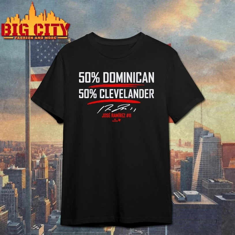 Jose Ramirez 50 Dominican 50 Clevelander t-shirt