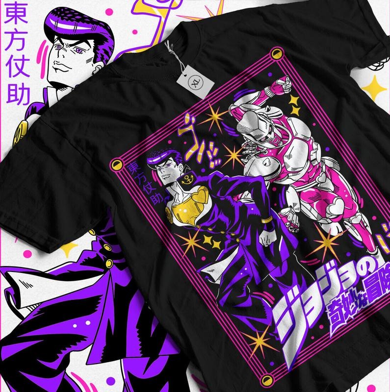 Josuke Higashikata T-Shirt S-4XL Jojo's Bizzare Adventure Girl Gift Shirt Tshirt S-4XL Hoodie, Sweatshirt