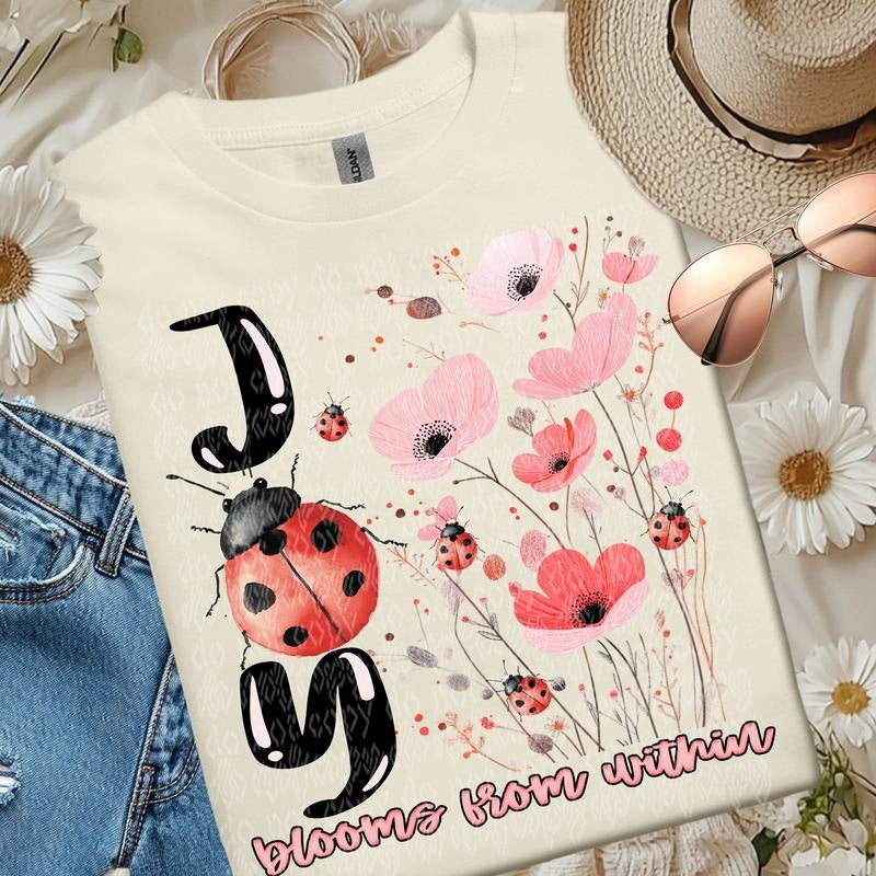 Joy Ladybug DTF Transfers - THIS IS NOT A SHIRT Hoodie, Sweatshirt | InkThreadWorks.com