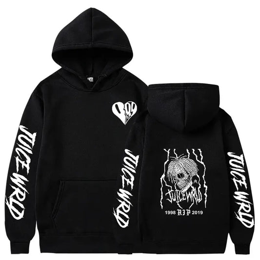 Juice WRLD Men's Hooded Sweatshirt Pullover Casual Harajuku Style Hip Hop Hoodies Fall Winter Long Sleeves Fleece...
