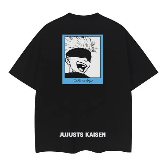 Jujutsu Kaisen "Satoru Gojo" Heavyweight Vintage Tee 100% Cotton OVERSIZED Anime T-shirt Menswear Top Casual Streetwear Black Crewneck Japanese Workwear Tshirt