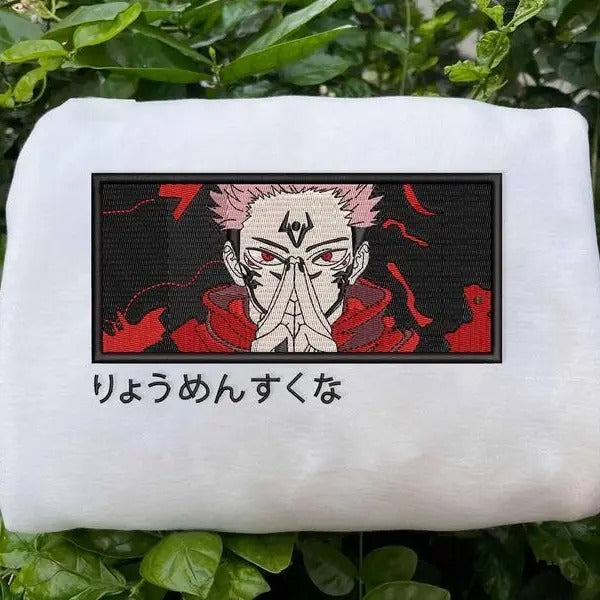 Jujutsu Kaisen Embroidered Sweatshirt, Embroidered Anime Shirt, Anime T-Shirt, Embroidered Shirt, Embroidered Hoodie, Anime Tee, Anime Shirt EJUJU098