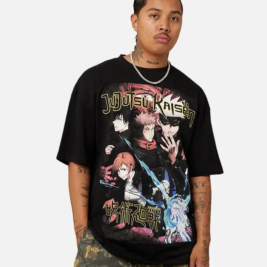 Jujutsu Kaisen Man T-Shirt Trending Movie T shirt Vintage 90s T-shirt gift for Movie fans gift for him gift for her unisex T-shirt Urbanwear Shirt Casual Fabric Menswear Top Tshirt Streetwear Tropical Cotton Crewneck