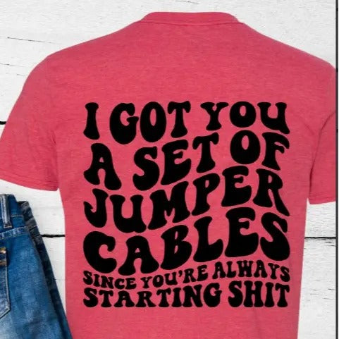 Jumper Cables T-shirt Hoodie, Sweatshirt | InkThreadWorks.com