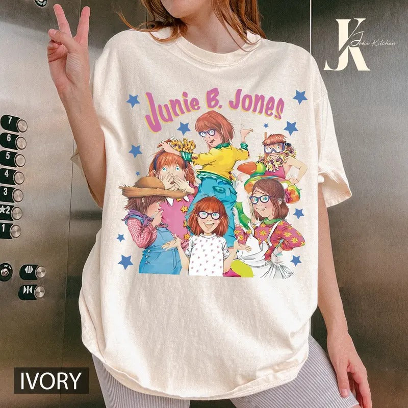 Junie B Teacher T-Shirt, Junie B Jones Comfort Color Shirt, Gift For Teacher, School Theme Shirt, Kindergarten Teacher...