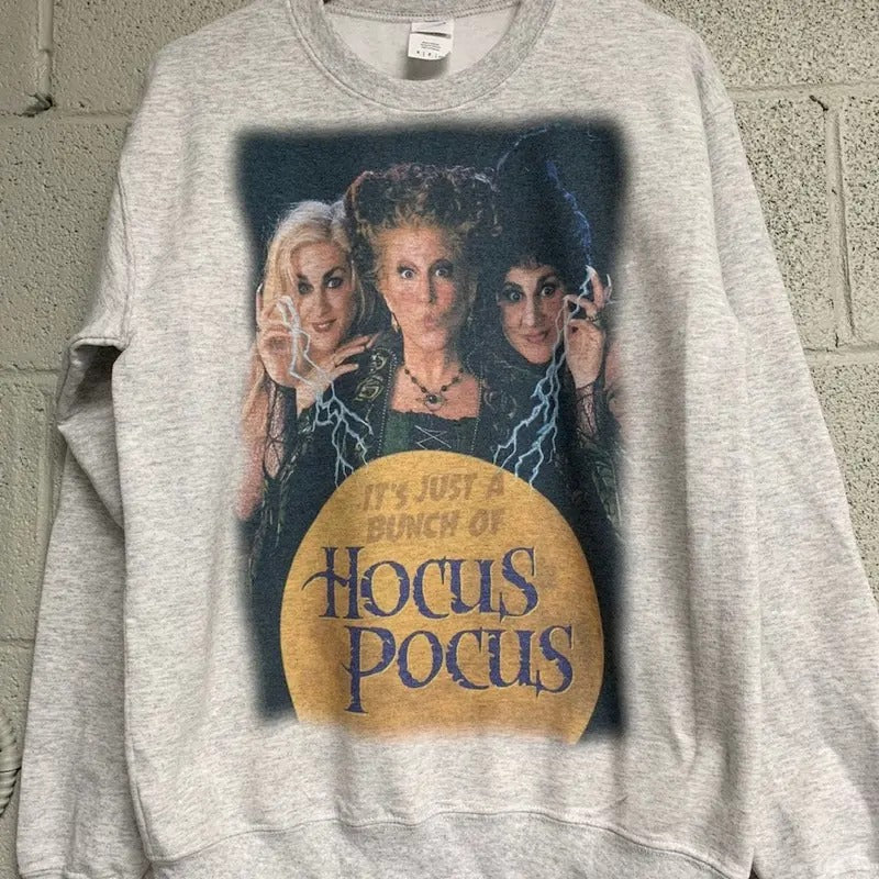 Just A Bunch Of Hocus Pocus Sweatshirt, Halloween Sweatshirt, Sanderson Sisters Hoodie T-Shirts | InkThreadWorks.com