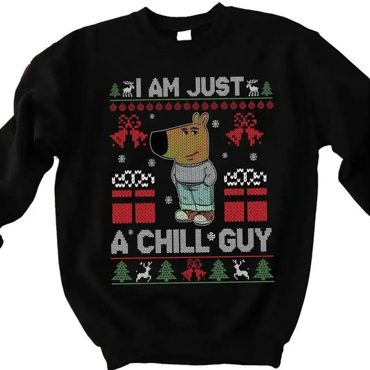 Just A Chill Guy Funny Christmas Shirt, My New Character Chill Guy Shirt, Viral Trending Meme, Gift For Women and Man Unisex T-Shirt, Top Womenswear