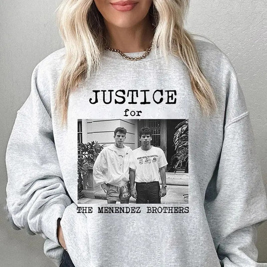 Justice For The Menendez Brothers Sweatshirt, Free Erik And Lyle, True Crime Fan, Bootleg Rap Shirt, Retro Style, Unisex...