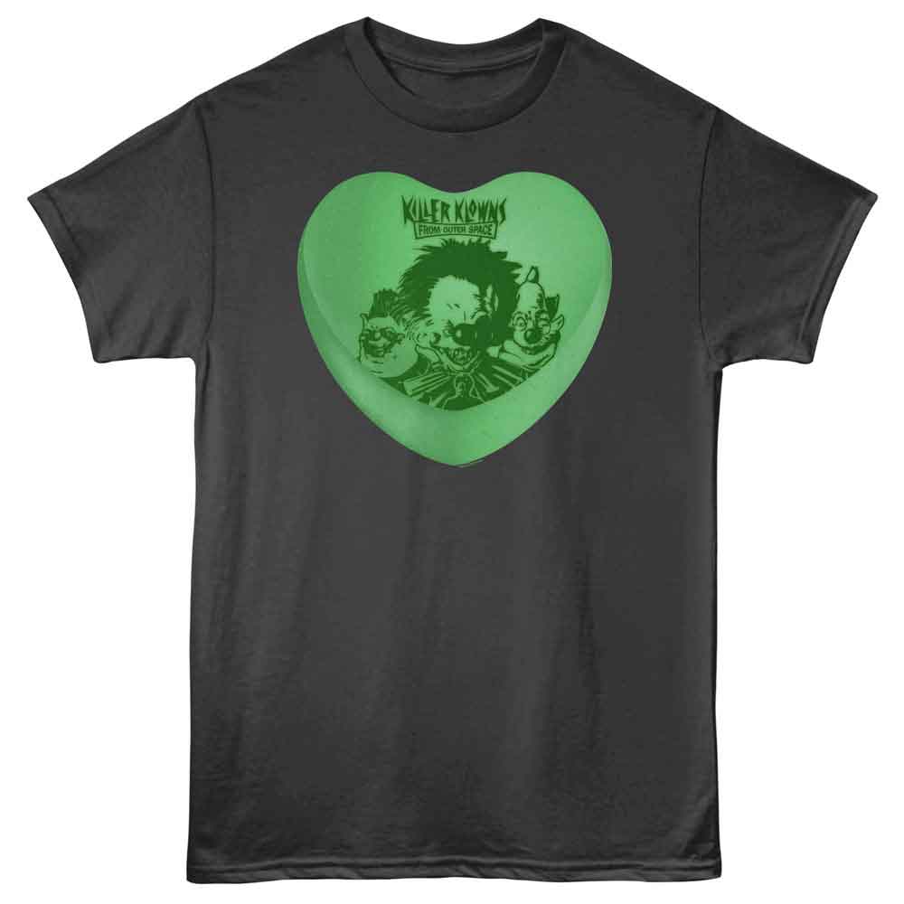 Killer Klowns - Candy Heart - American Classics - Gray Solid Adult Short Sleeve T-Shirt