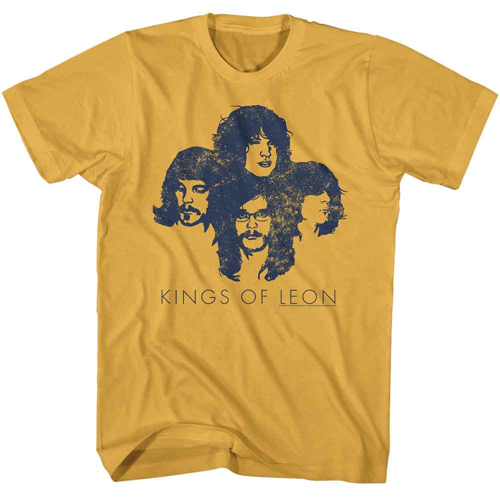 Kings Of Leon - Silhouettes - Officially Licensed American Classics - Front Print Solid Adult Short Sleeve T-Shirt