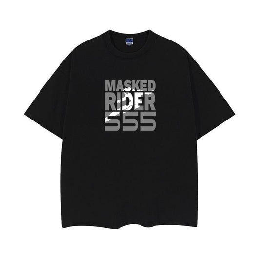 Kamen Rider 555 "Faiz" Heavyweight Vintage Tee 100% Cotton OVERSIZED Anime T-shirt Menswear Top Crew Necks Tshirt Casual Streetwear Black Crewneck Tropical Shortsleeve