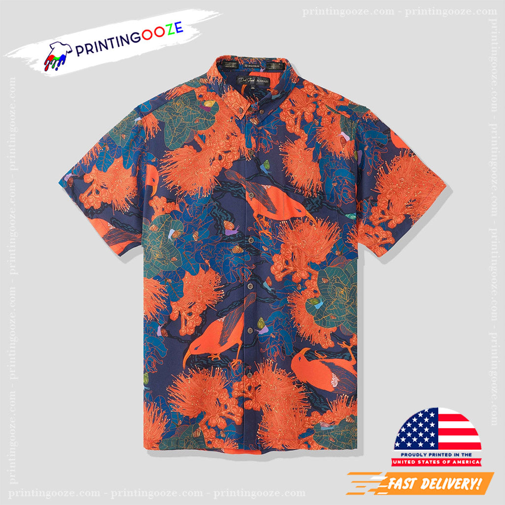 Kaniakapupu Orange Hawaiian Shirt