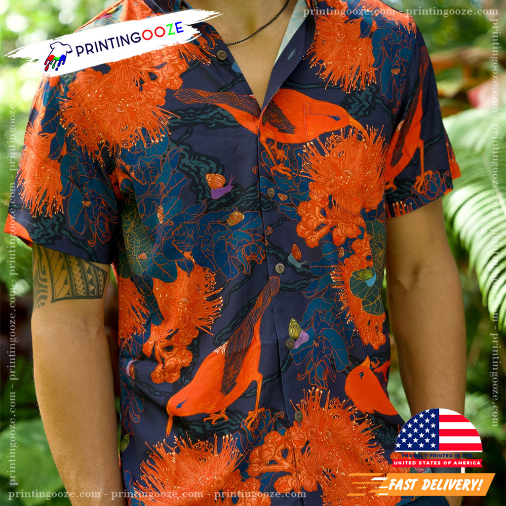 Kaniakapupu Orange Hawaiian Shirt