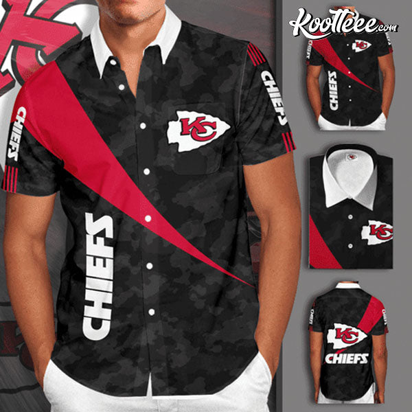 Kansas City Chiefs Curved Hawaiian Shirt