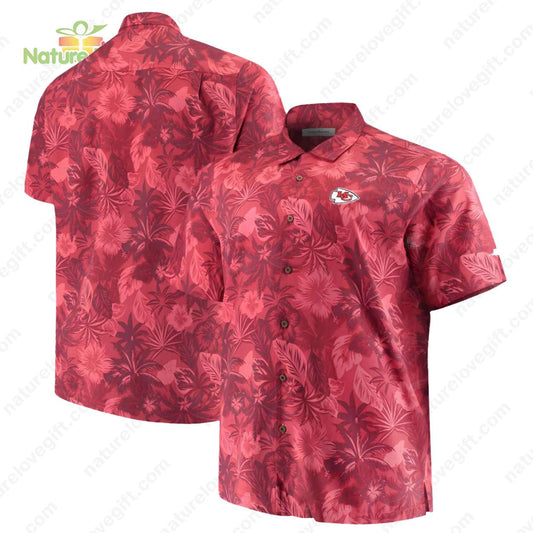 Kansas City Chiefs Logo On The Chest Tropical Hawaiian Shirt