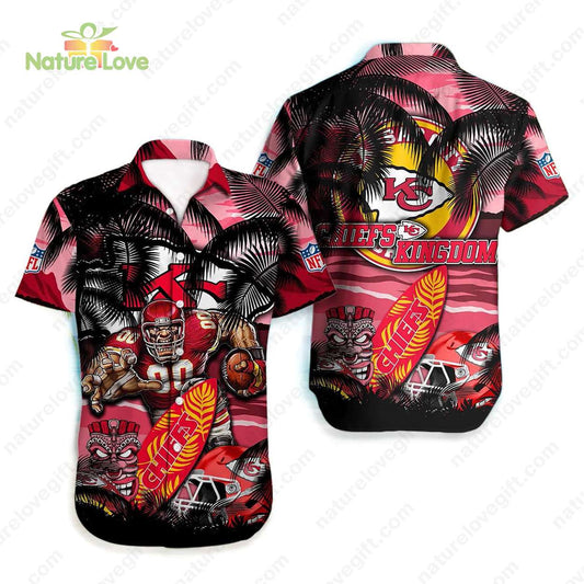 Kansas City Chiefs Mascot Surfing Summer Hawaiian Shirt