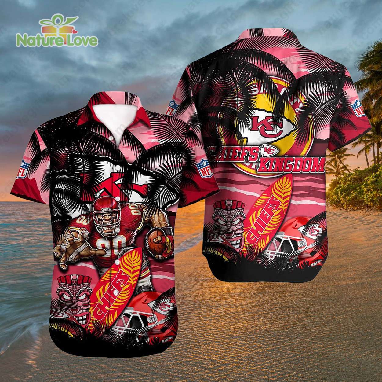 Kansas City Chiefs Mascot Surfing Summer Hawaiian Shirt