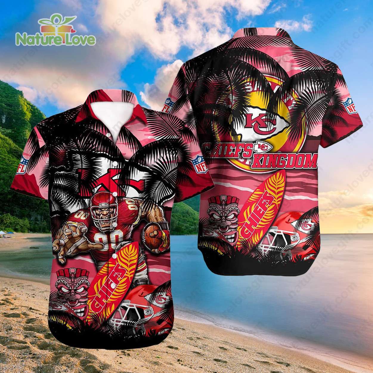 Kansas City Chiefs Mascot Surfing Summer Hawaiian Shirt