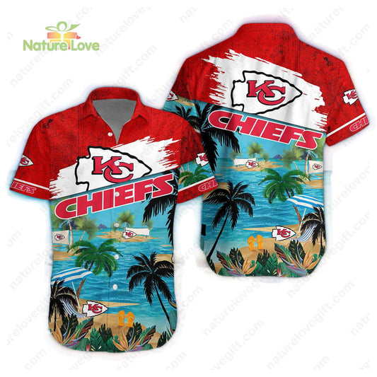 Kansas City Chiefs Summer Beach Aloha KC Chiefs Hawaiian Shirt