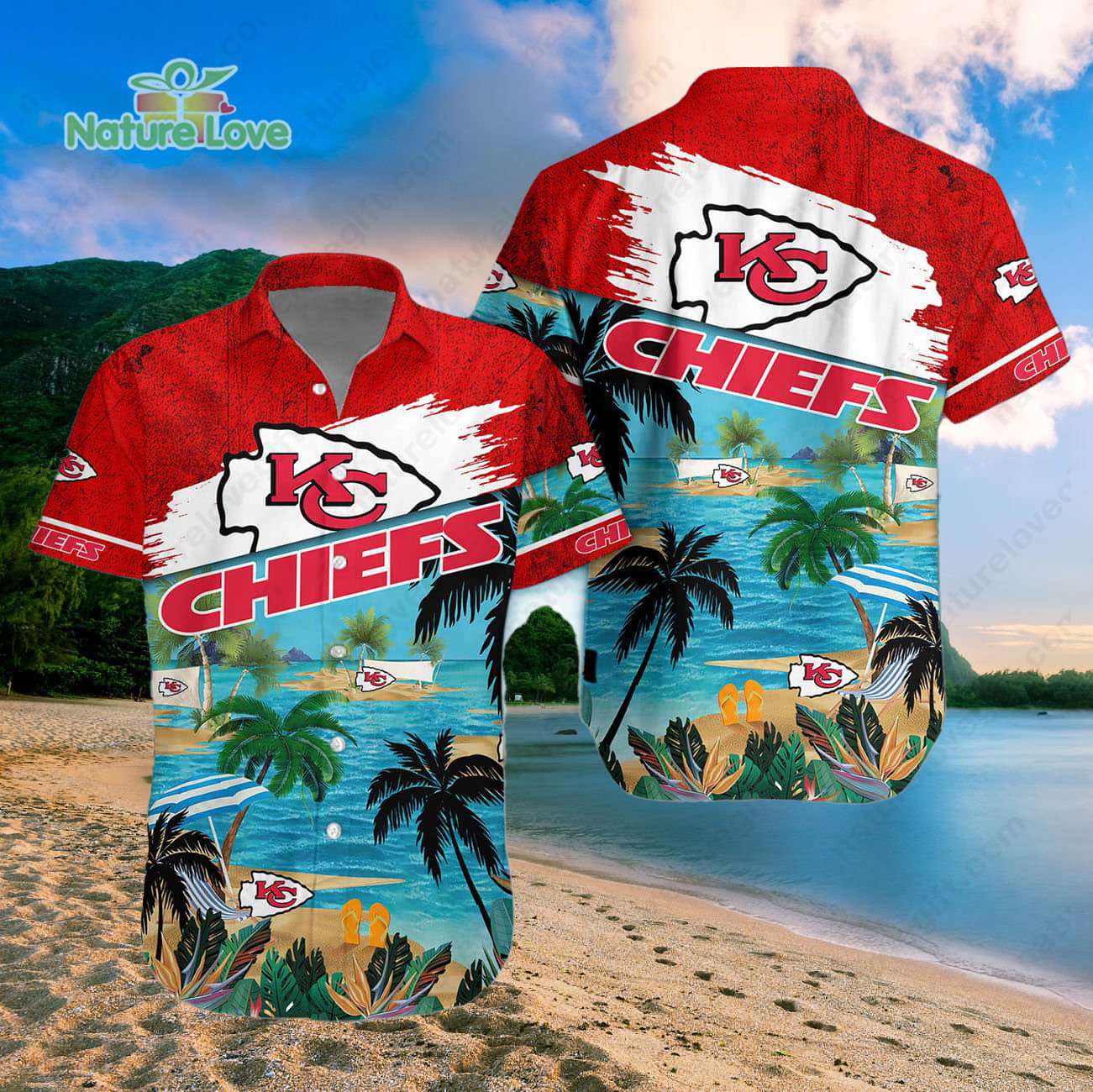 Kansas City Chiefs Summer Beach Aloha KC Chiefs Hawaiian Shirt