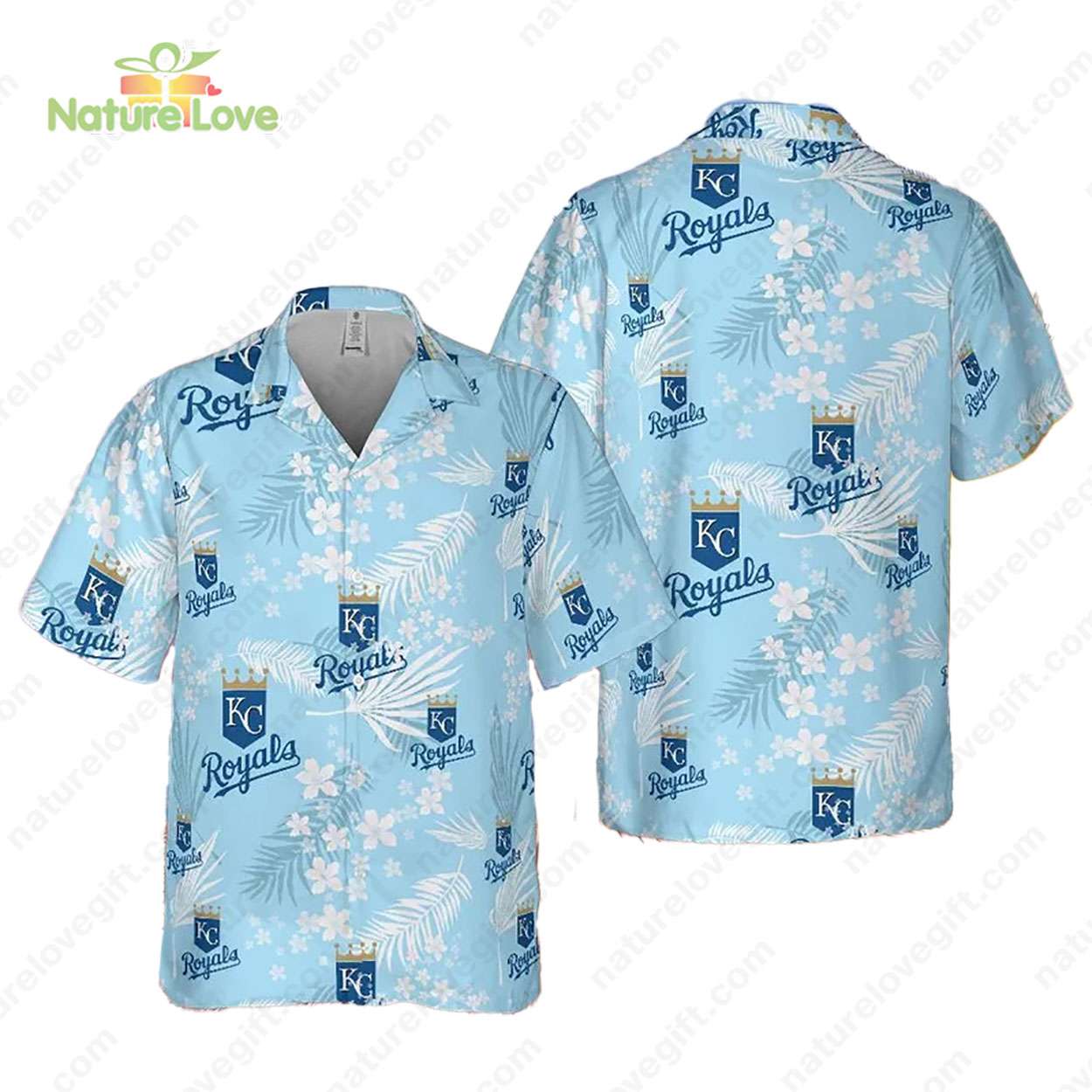 Kansas City Royals Tropical Floral MLB Blue Hawaiian Shirt