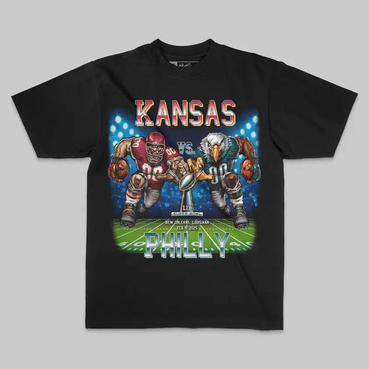 Kansas vs. Philly 2025 Championship T-Shirt – Big Game in New Orleans Tee graphic tees vintage graphic cotton t-shirt shirts men