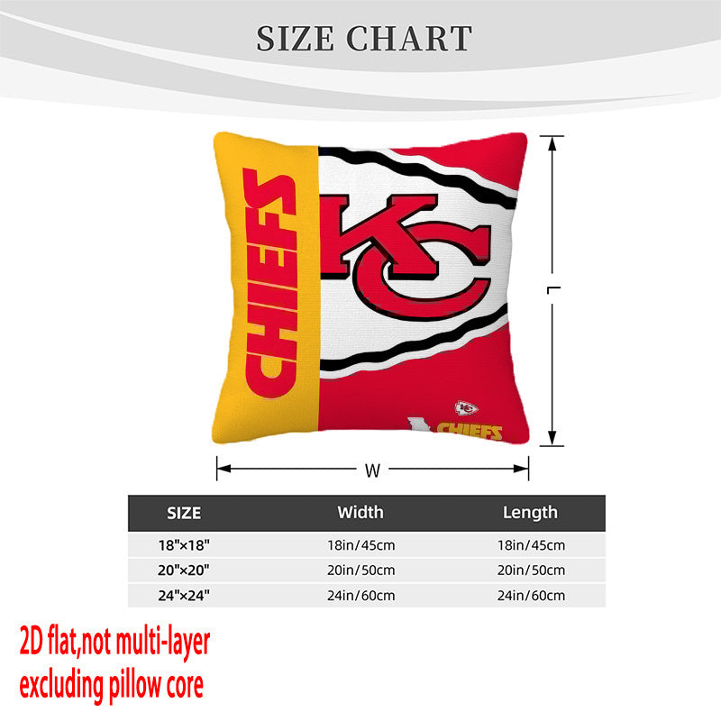 Kansas City Chiefs Pillow Case Chiefs Pillow Cover ( Without Pillow Insert ) Style 114