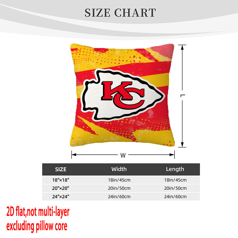 Kansas City Chiefs Pillow Case Chiefs Pillow Cover ( Without Pillow Insert ) Style 14