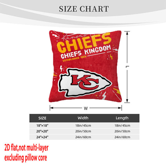 Kansas City Chiefs Pillow Case Chiefs Pillow Cover ( Without Pillow Insert ) Style 23