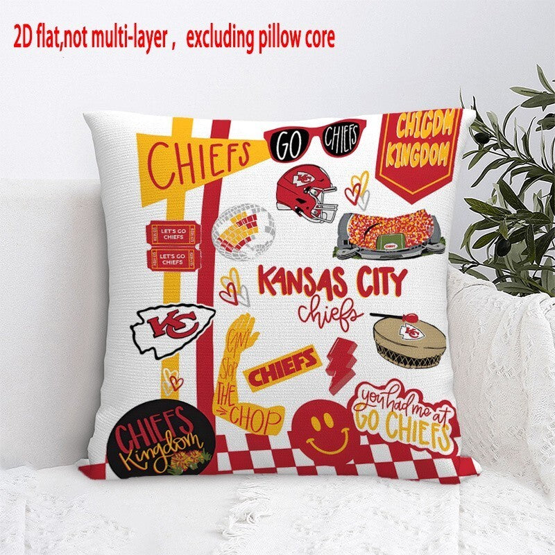 Kansas City Chiefs Pillow Case Chiefs Pillow Cover ( Without Pillow Insert ) Style 31