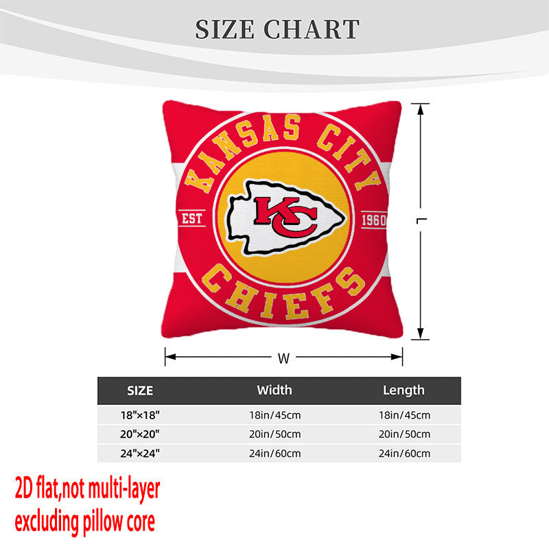 Kansas City Chiefs Pillow Case Chiefs Pillow Cover ( Without Pillow Insert ) Style 38