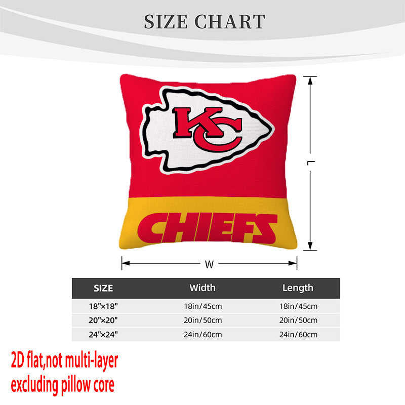 Kansas City Chiefs Pillow Case Chiefs Pillow Cover ( Without Pillow Insert ) Style 43