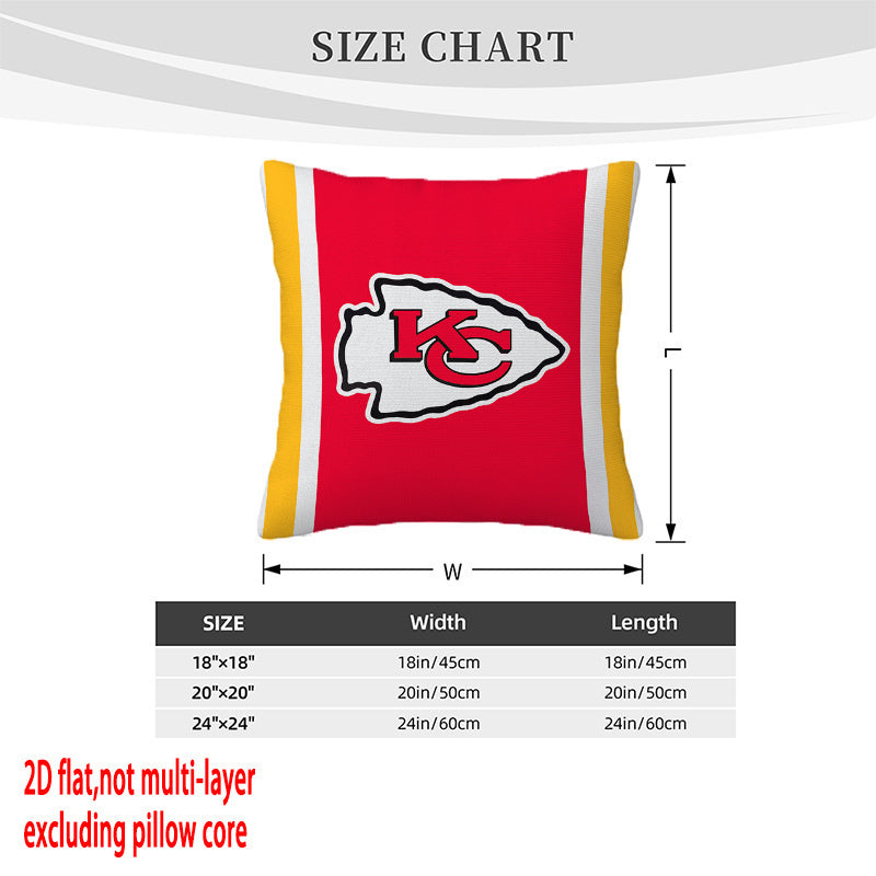 Kansas City Chiefs Pillow Case Chiefs Pillow Cover ( Without Pillow Insert ) Style 46