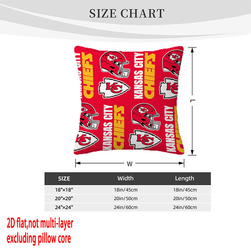 Kansas City Chiefs Pillow Case Chiefs Pillow Cover ( Without Pillow Insert ) Style 5