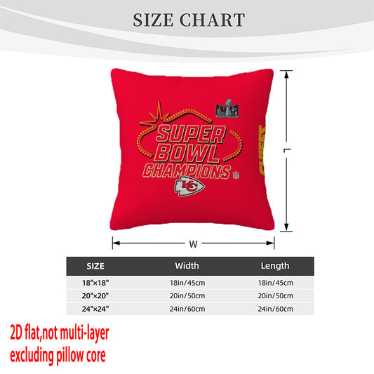 Kansas City Chiefs Pillow Case Chiefs Pillow Cover ( Without Pillow Insert ) Style 65