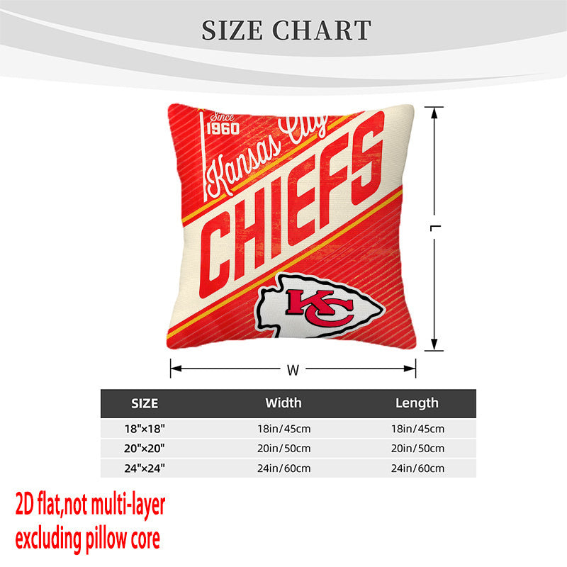Kansas City Chiefs Pillow Case Chiefs Pillow Cover ( Without Pillow Insert ) Style 67