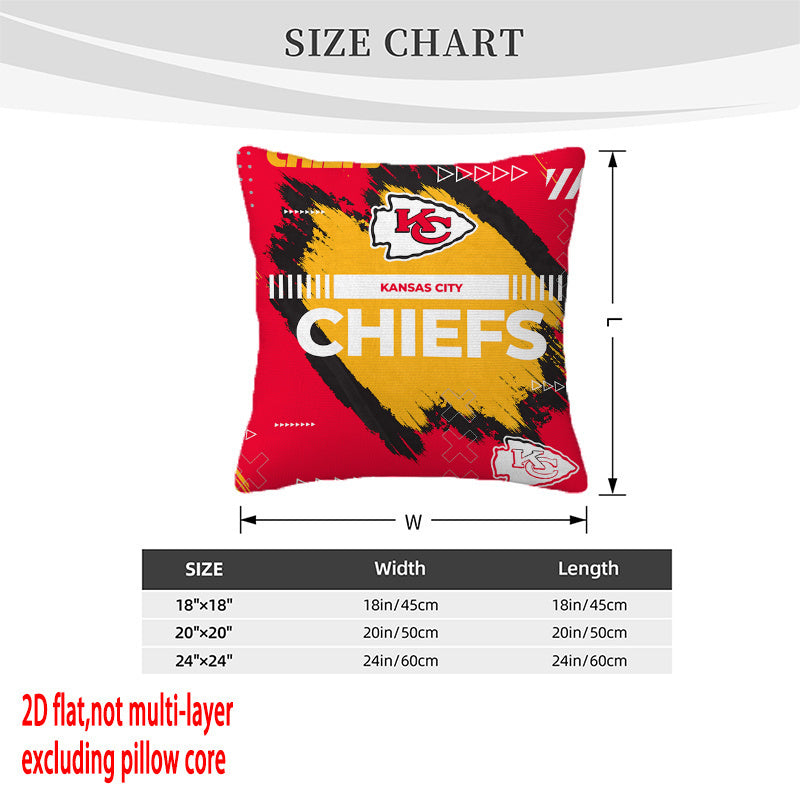 Kansas City Chiefs Pillow Case Chiefs Pillow Cover ( Without Pillow Insert ) Style 87